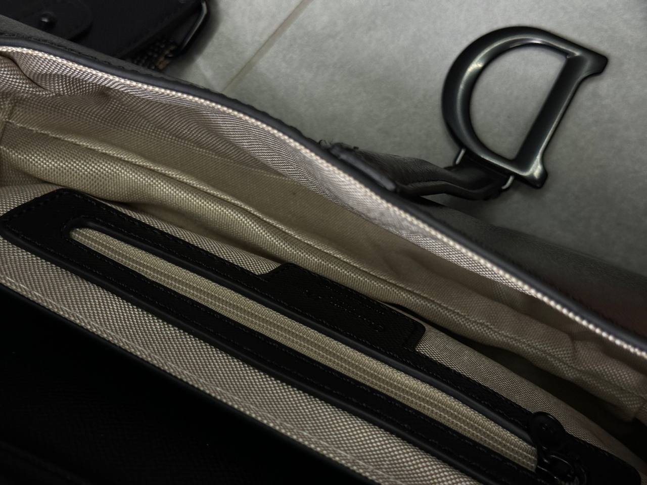 Chrisitan Dior Saddle Bag Black Ultramatte Calfskin Handbag - 5