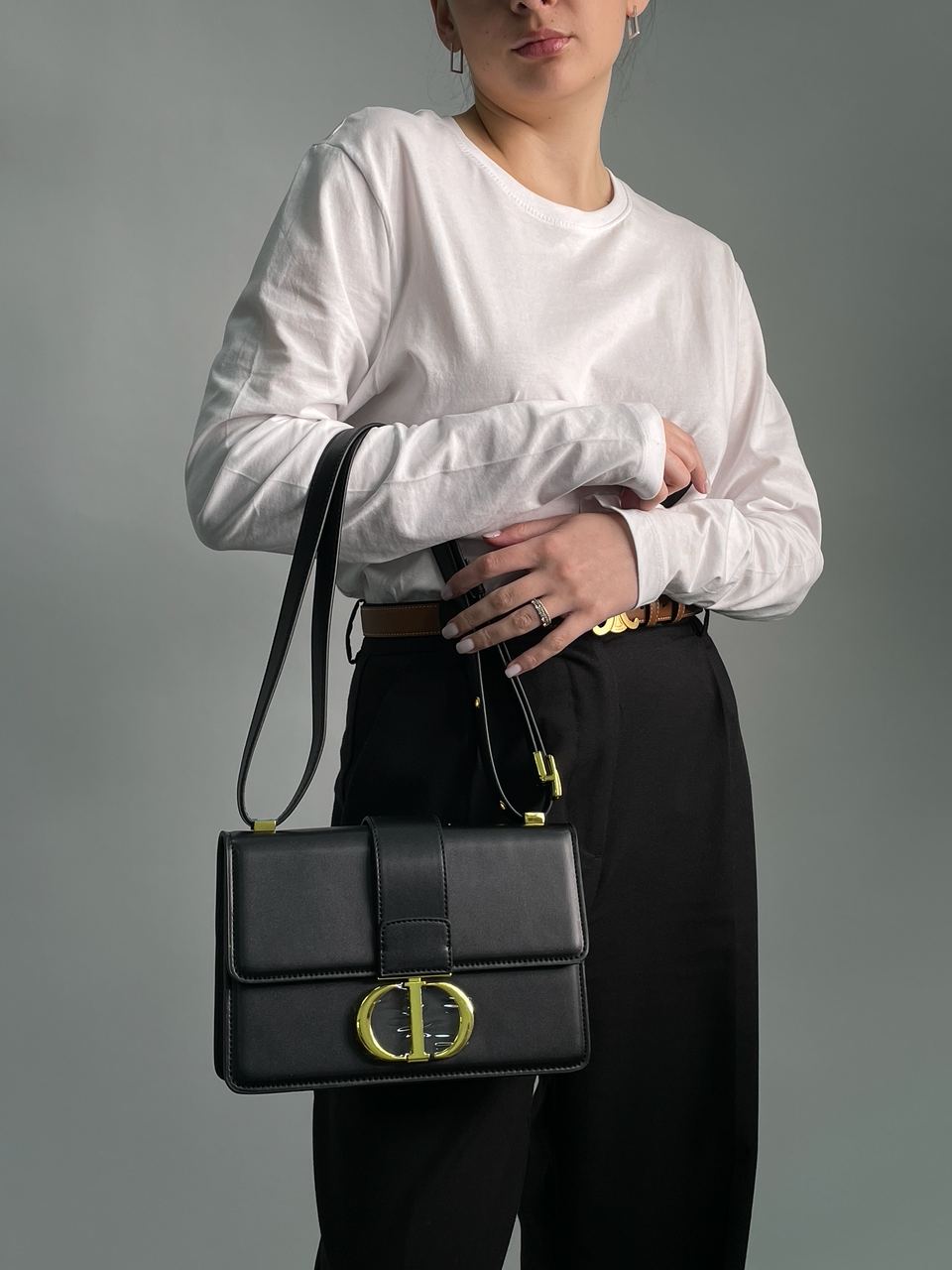 Christian Dior 30 Montaigne Bag Black Box Calfskin - 5