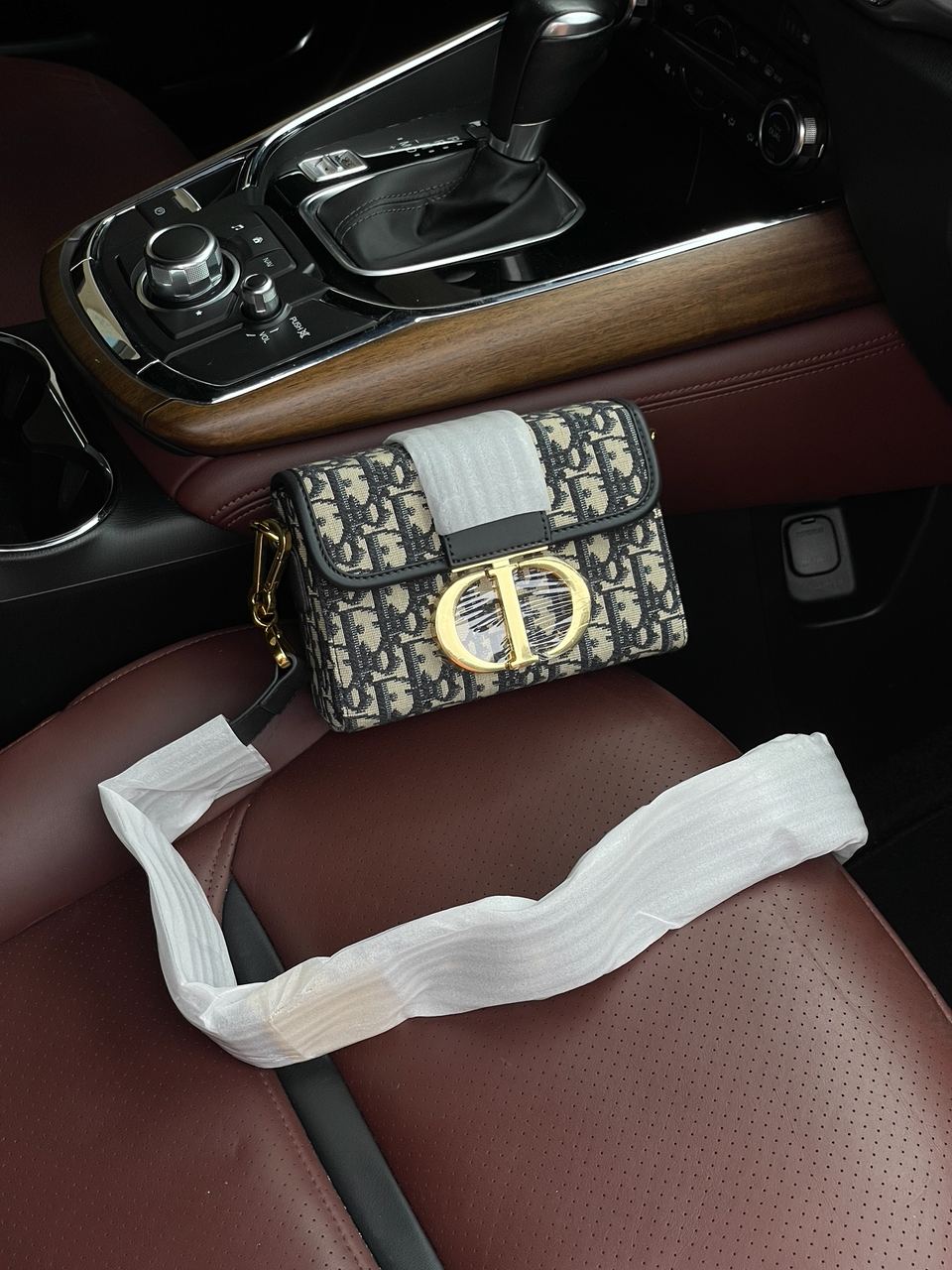 Christian Dior 30 Montaigne Bag Blue/Beige - 2