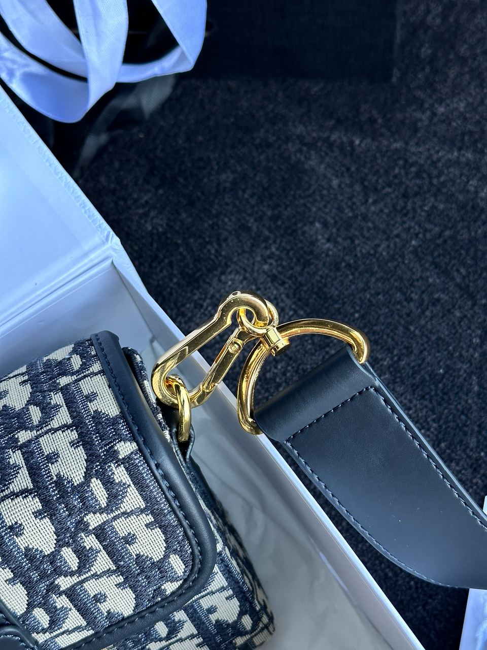 Christian Dior 30 Montaigne Bag Blue/Beige - 9