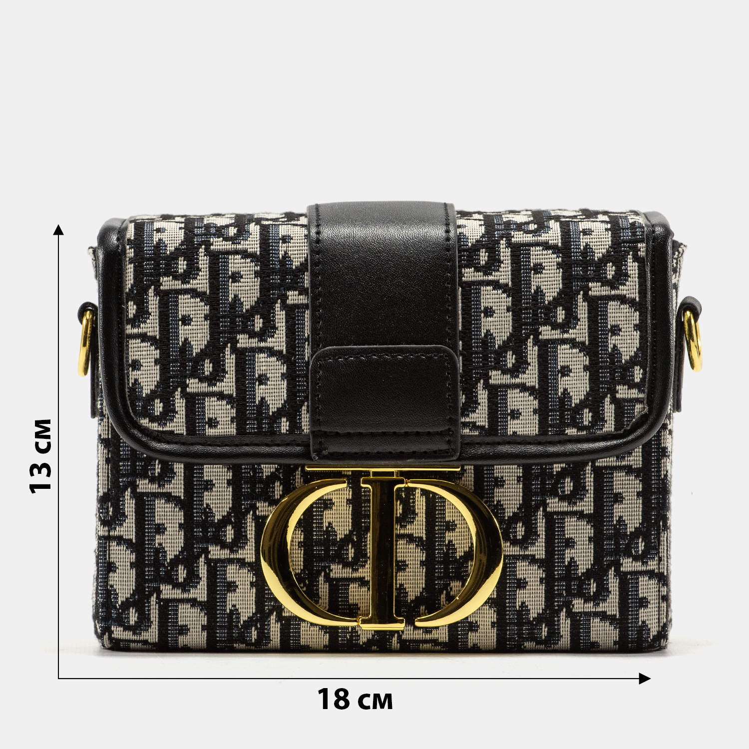 Christian Dior 30 Montaigne Chain Bag Black Dior Oblique Jacquar - 3