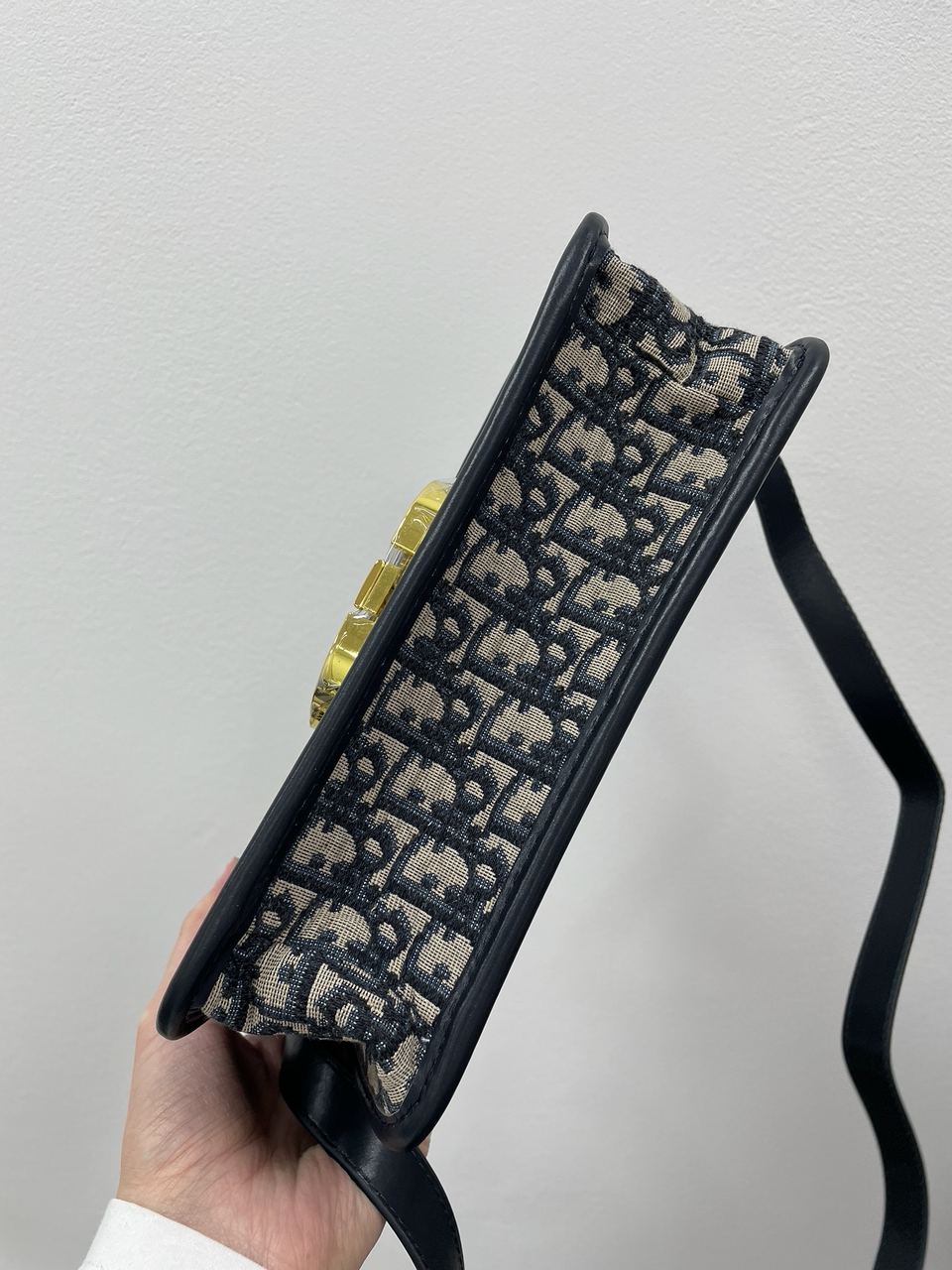 Christian Dior 30 Montaigne Chain Bag Blue Dior Oblique Jacquard - 15