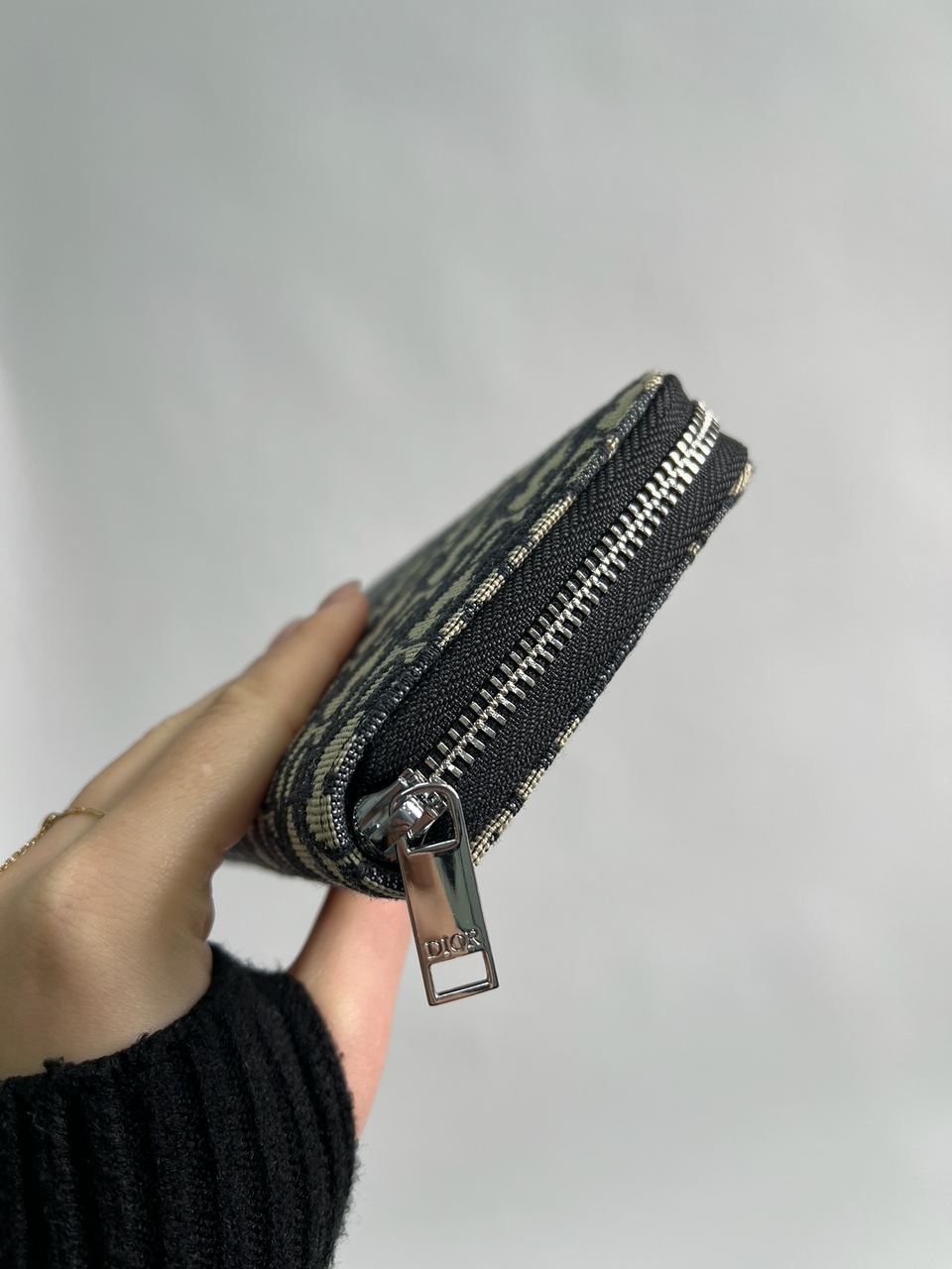 Christian Dior 30 Montaigne Wallet Blue Oblique Jacquard - 11