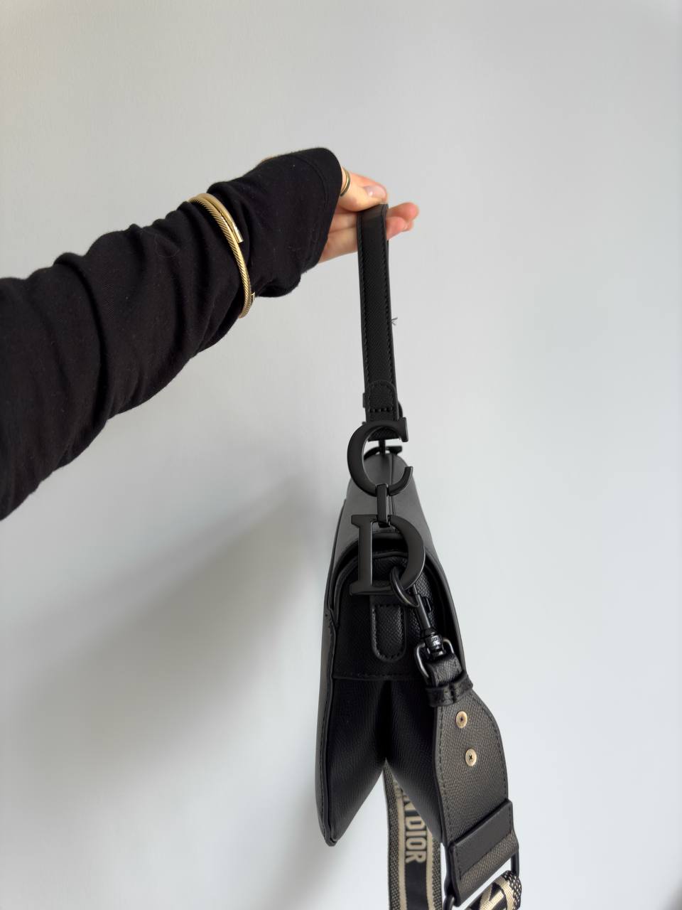 Christian Dior Black Leather Saddle Bag - 13