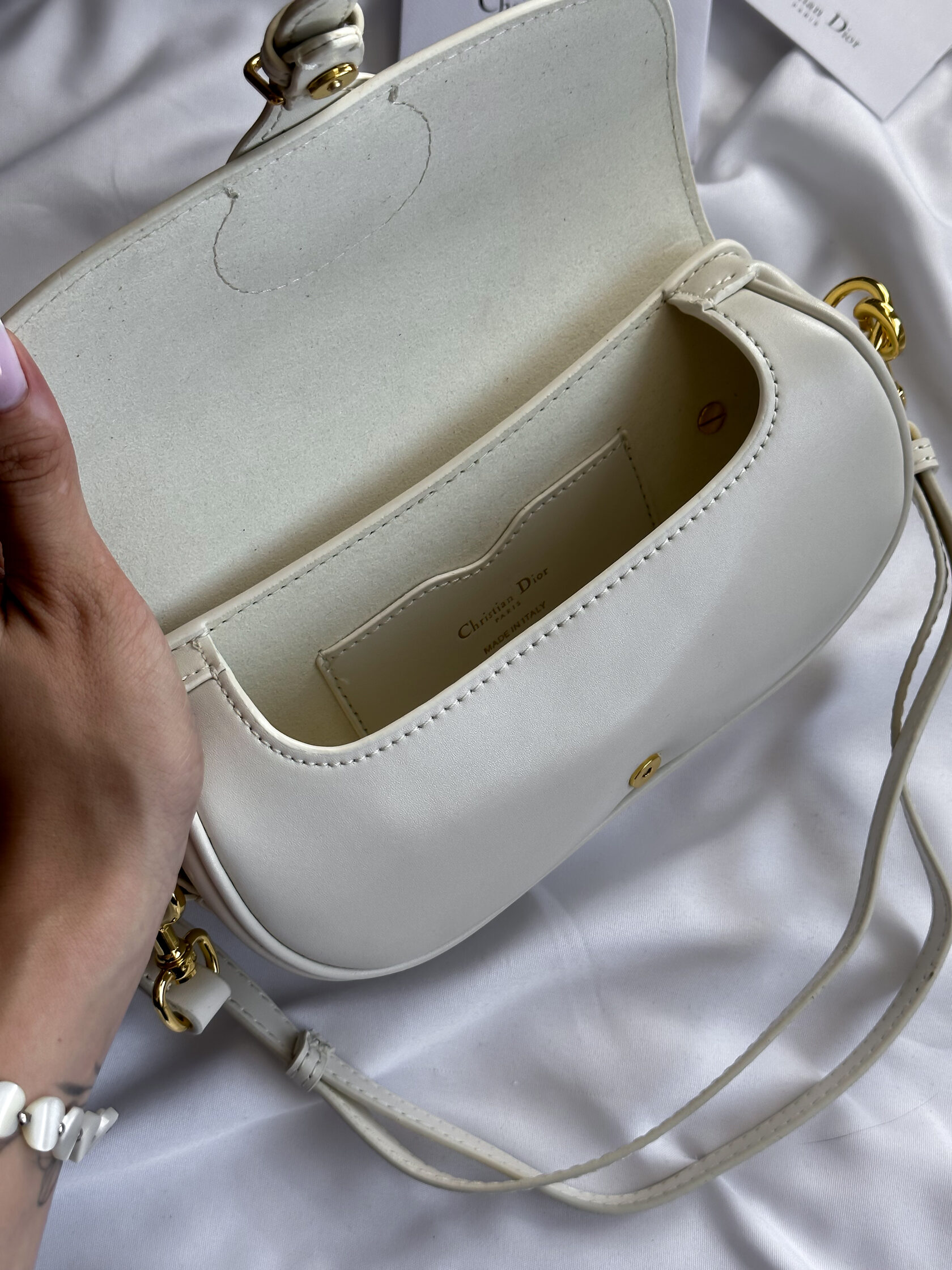 Christian Dior Bobby East-West Bag White Box Calfskin - 4