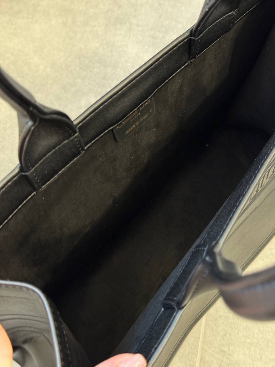 Christian Dior Medium Book Tote Black Calfskin - 3