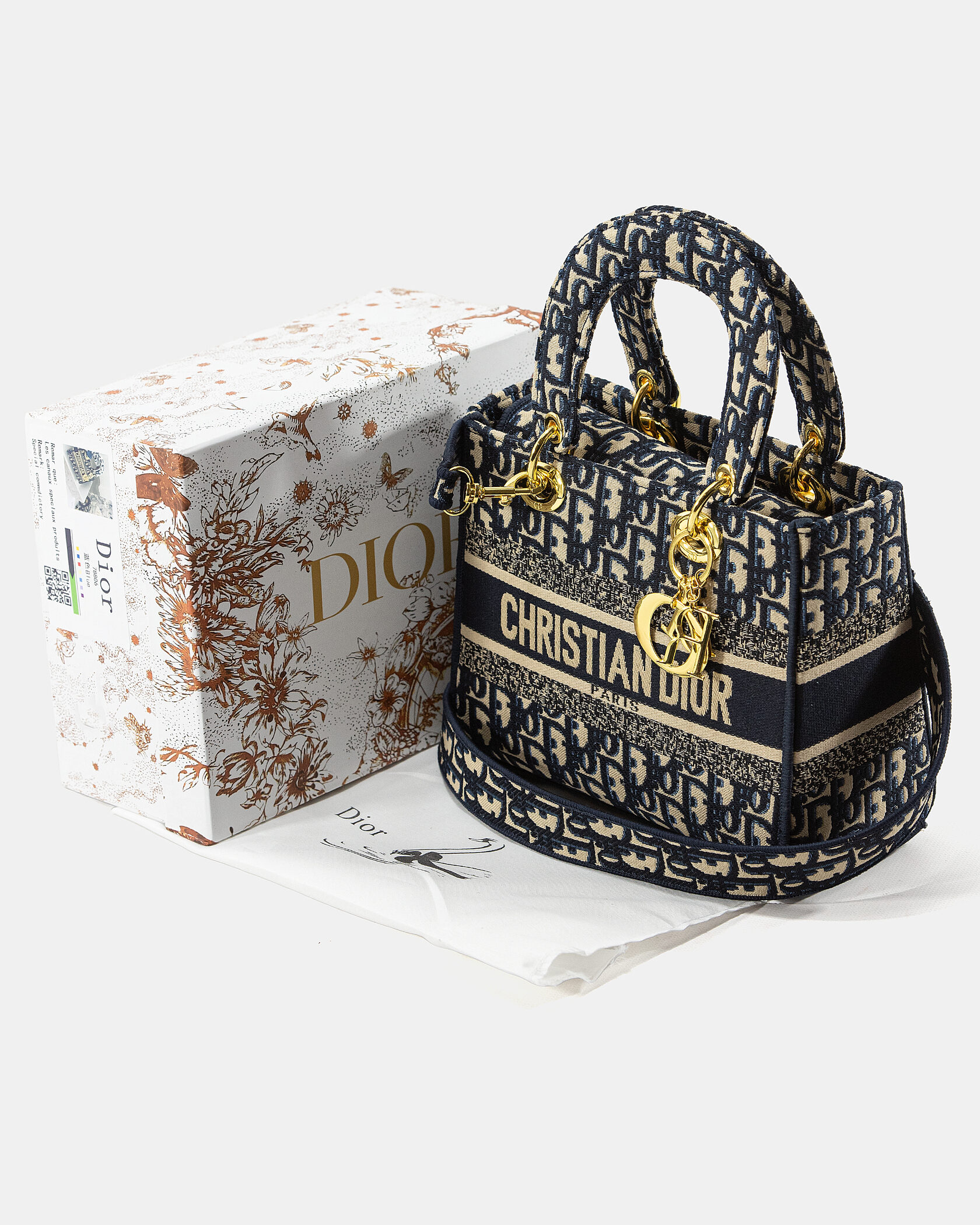 Christian Dior Medium Lady D-Lite Bag Blue - 2