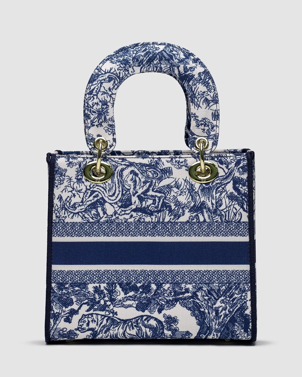Christian Dior Medium Lady D-Lite Bag Blue/White - 16