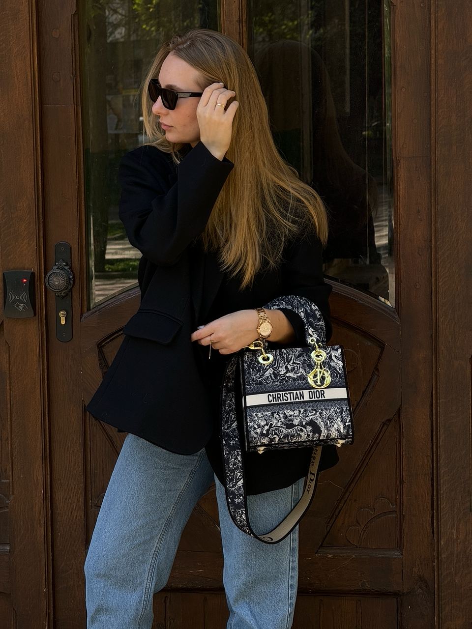 Christian Dior Medium Lady D-Lite Bag Blue - 9