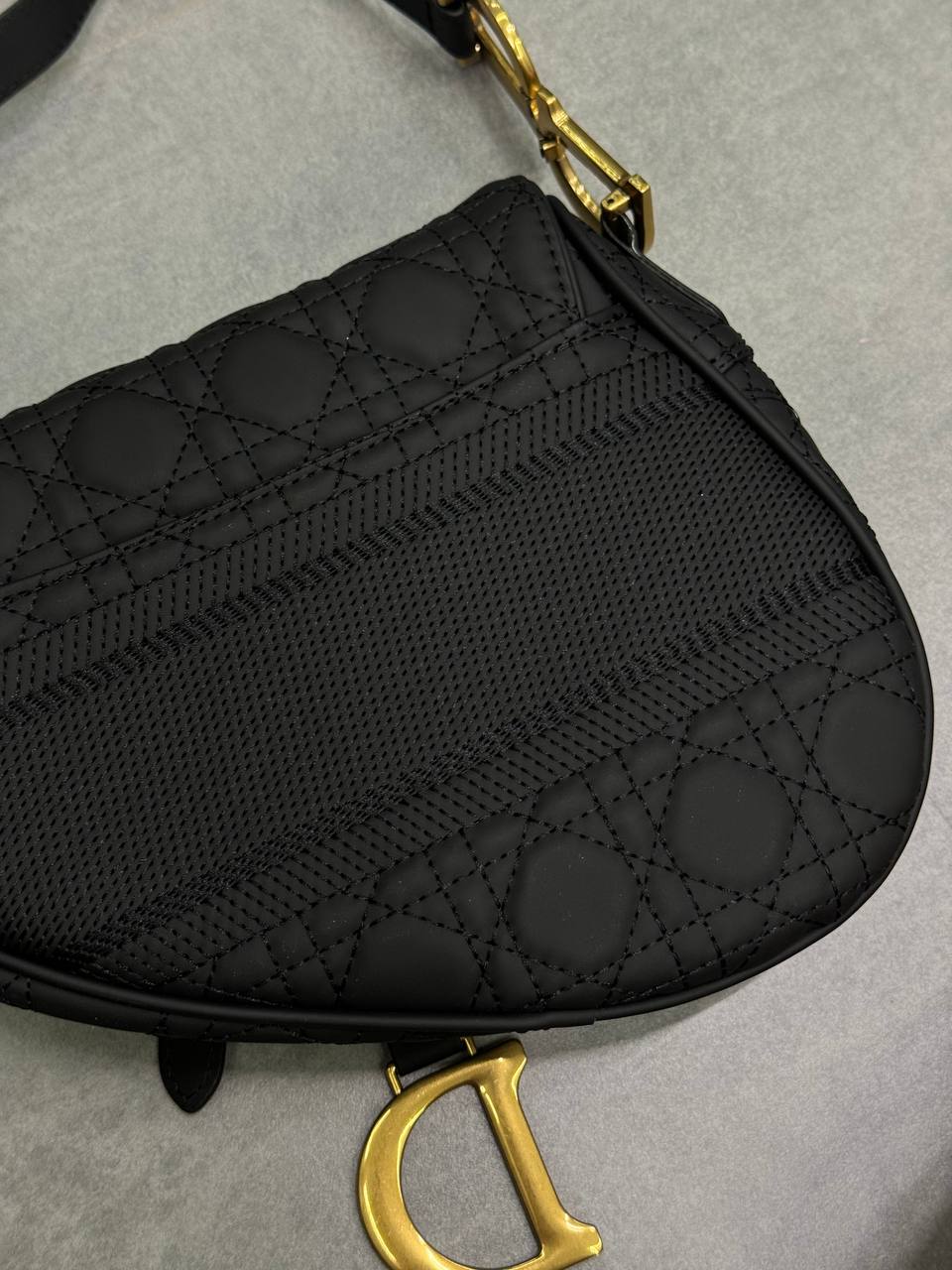 Christian Dior Saddle Bag in Ultra Matte Black - 4