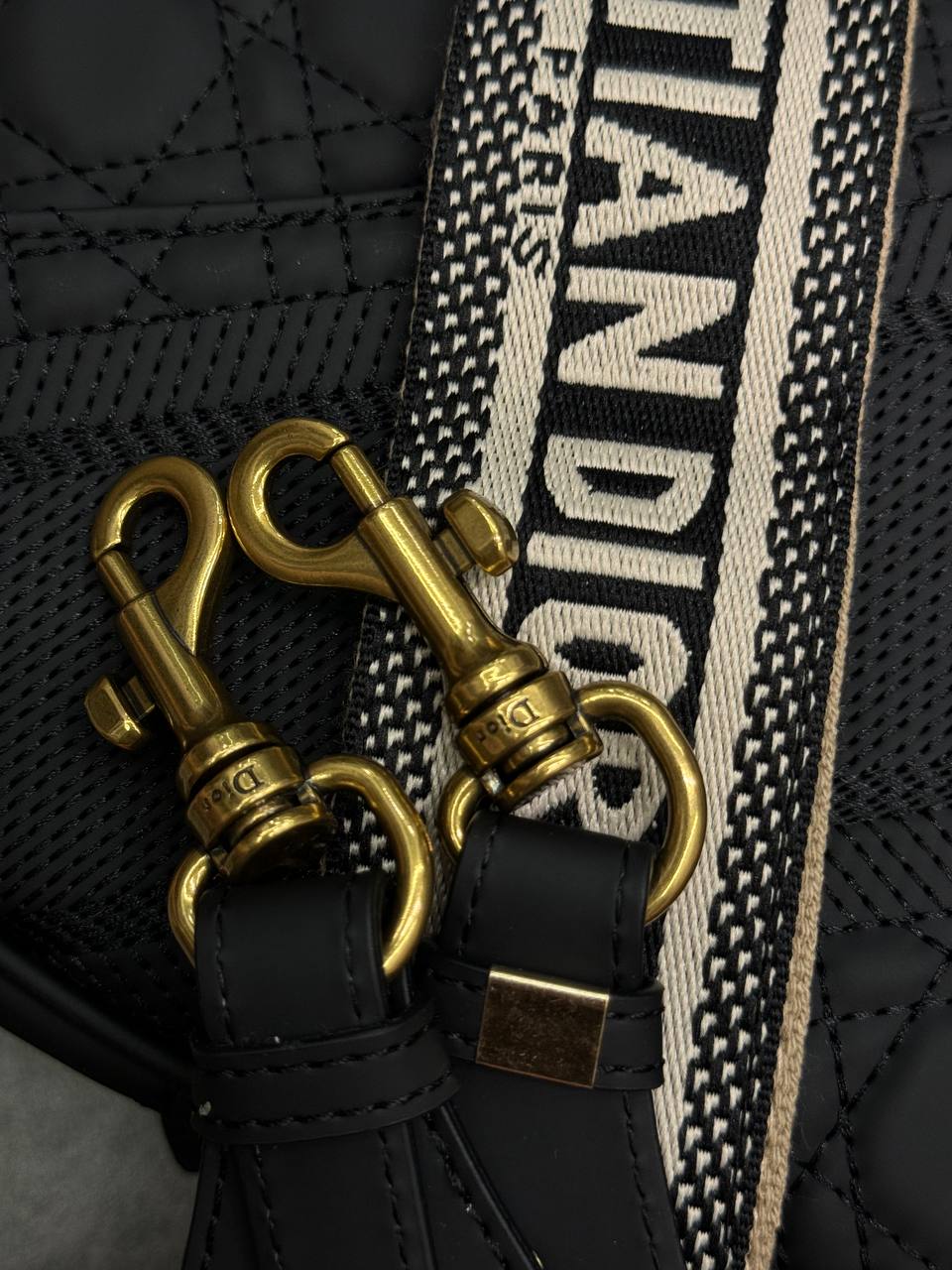 Christian Dior Saddle Bag in Ultra Matte Black - 6