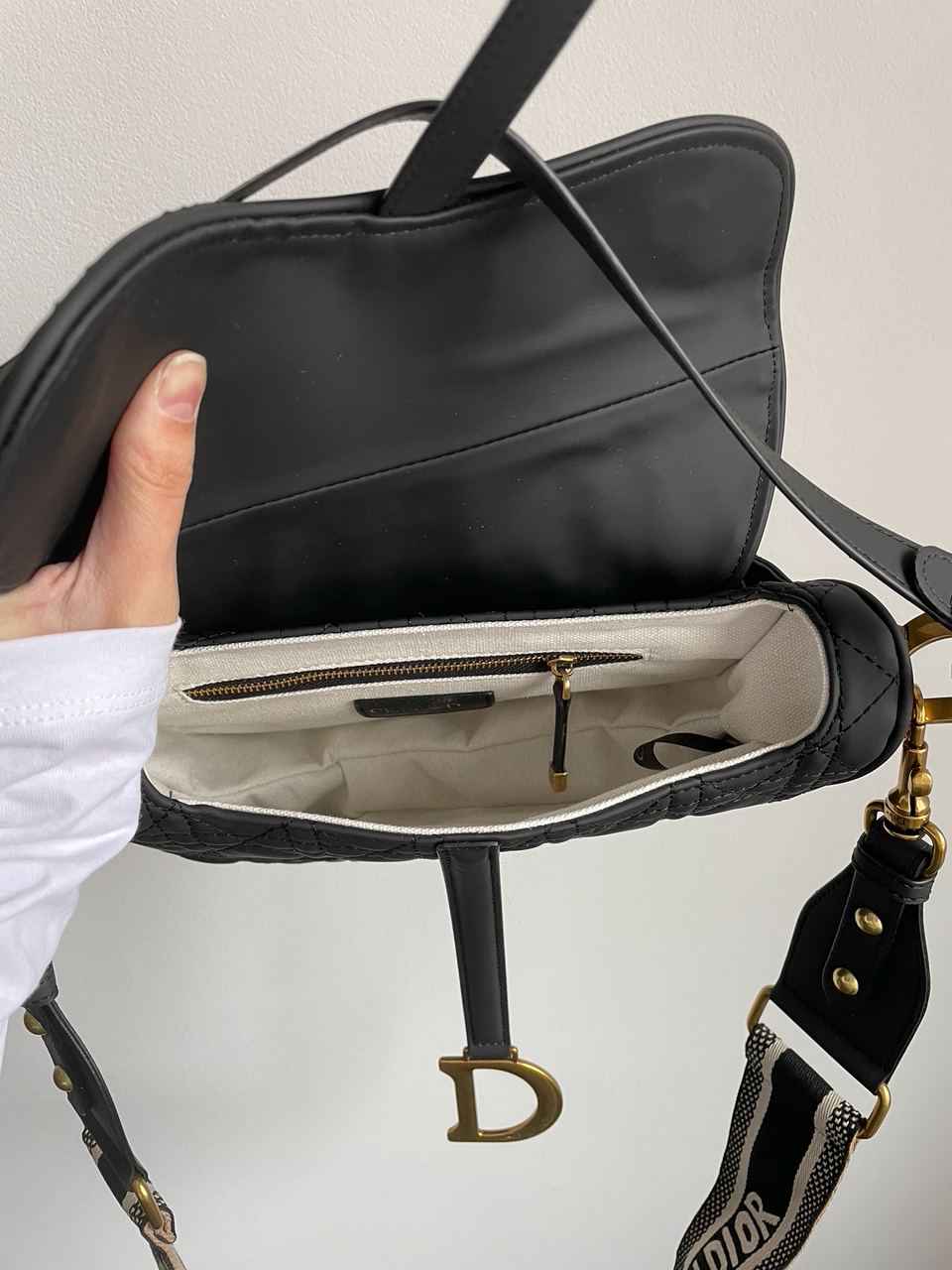 Christian Dior Saddle Bag in Ultra Matte Black - 14