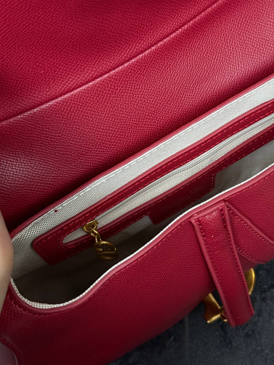Christian Dior Saddle Bag Red - 6