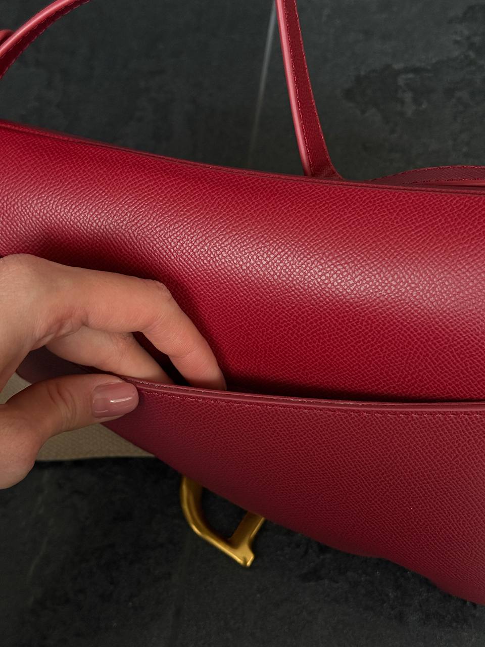 Christian Dior Saddle Bag Red - 7