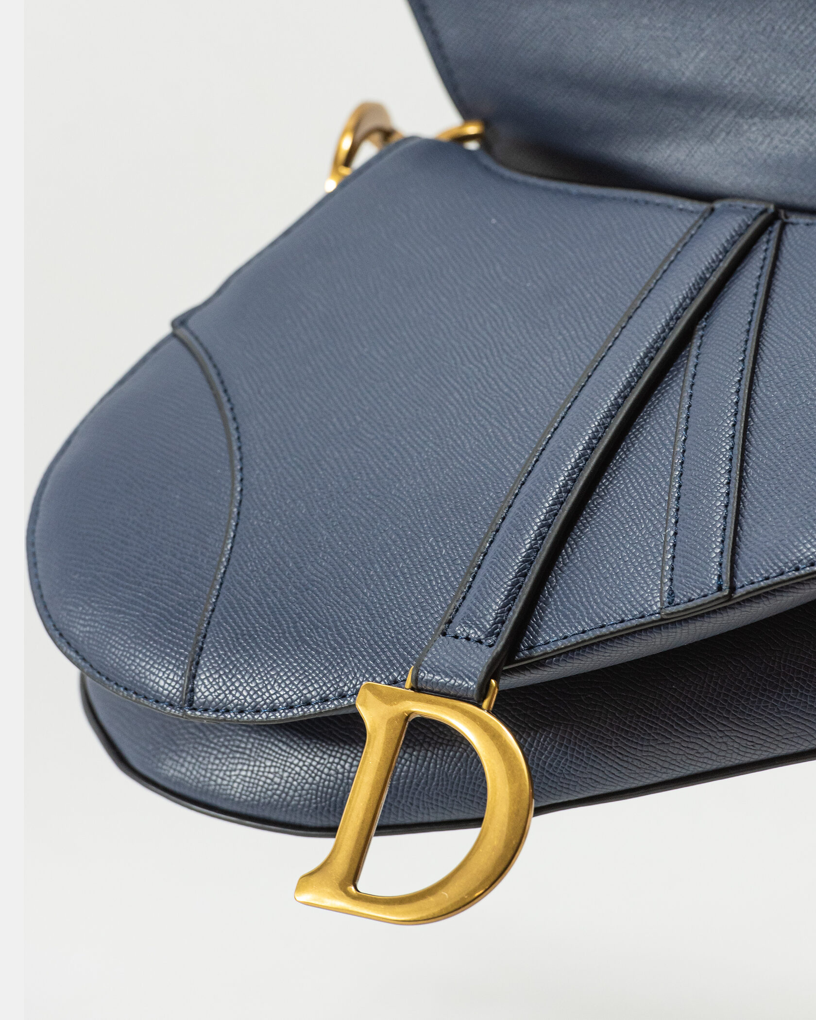 Christian Dior Saddle Bag With Strap Blue - 9