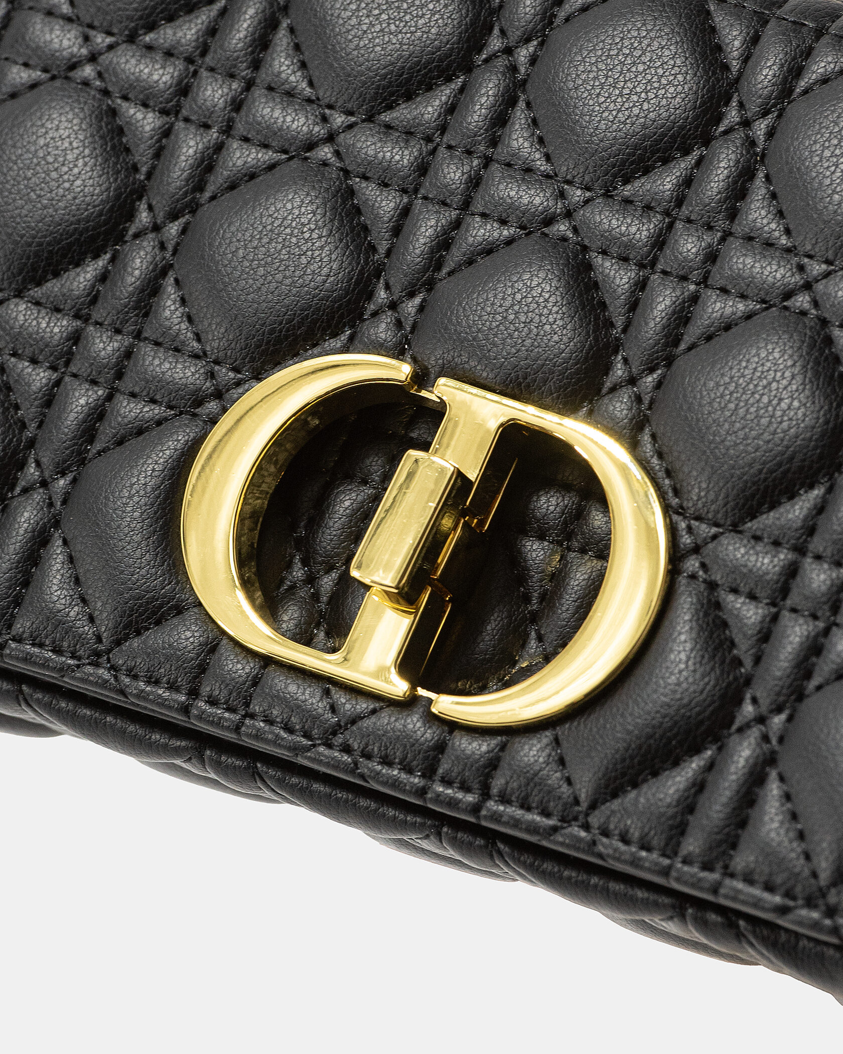 Christian Dior Small Dior Caro Bag Black Supple Cannage Calfski - 7
