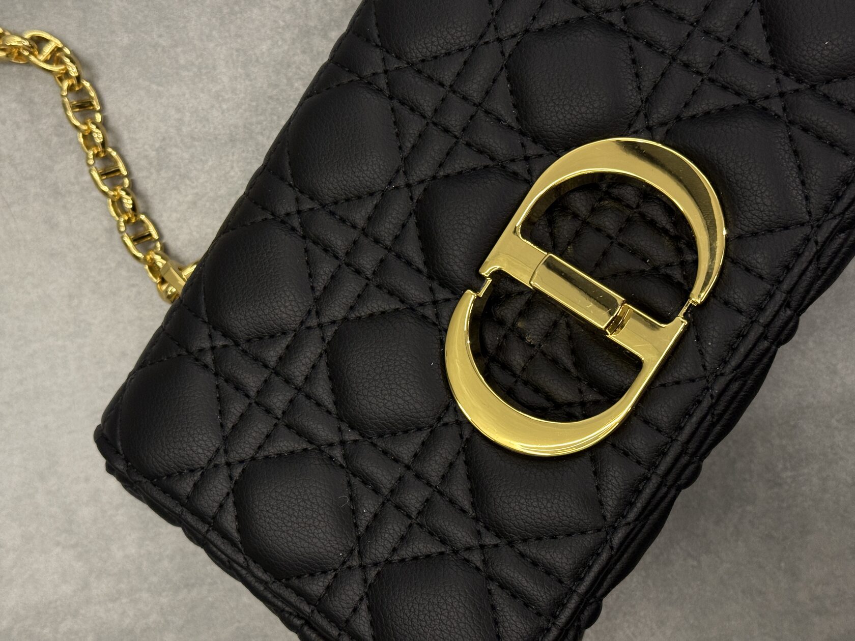 Christian Dior Small Dior Caro Bag Black Supple Cannage Calfskin - 2