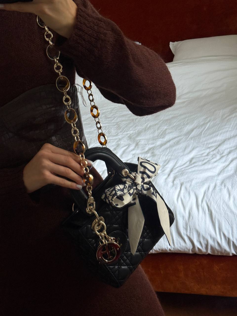 Christian Dior Small Lady Dior Black/Gold - 6