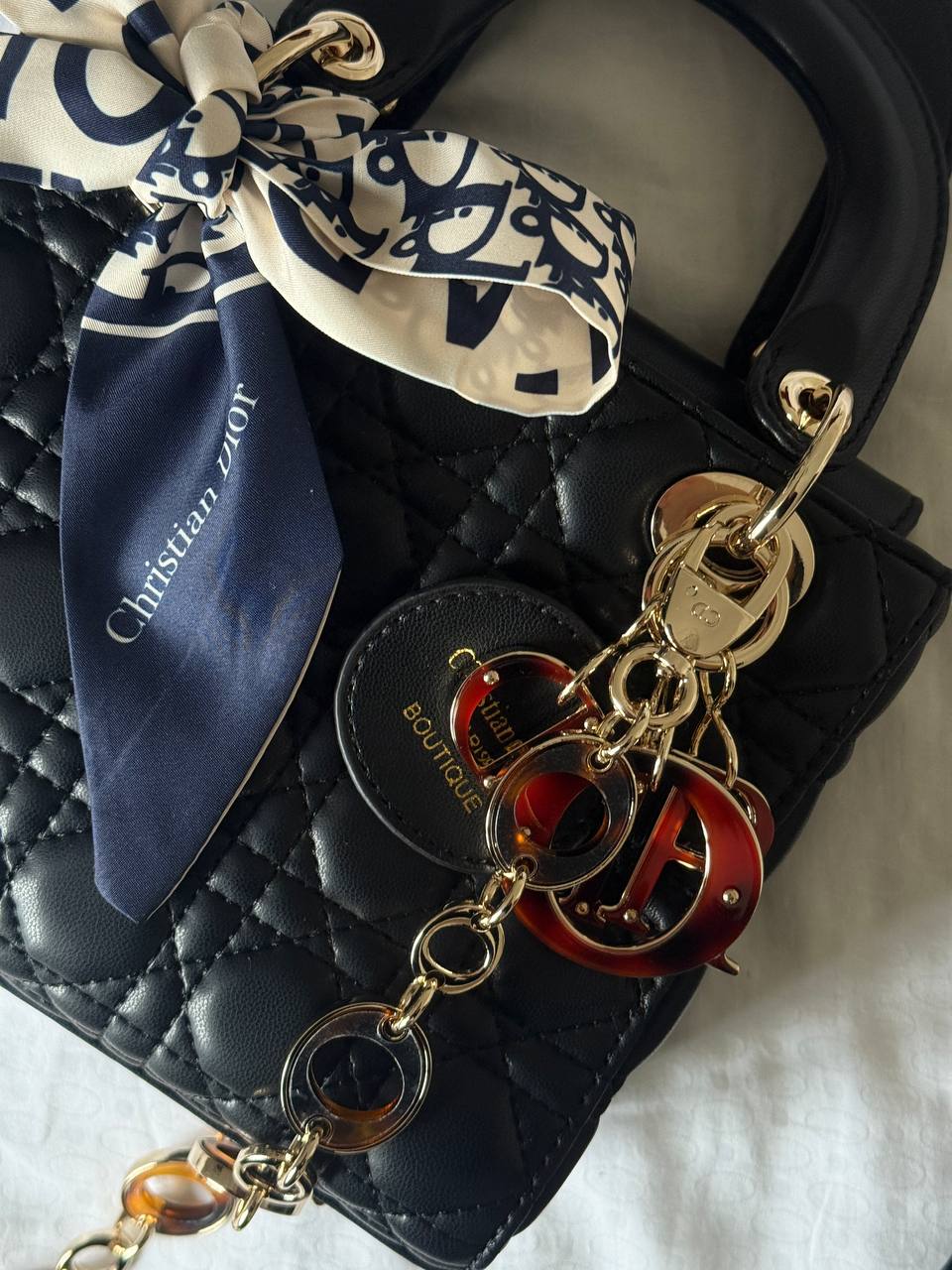 Christian Dior Small Lady Dior Black/Gold - 8