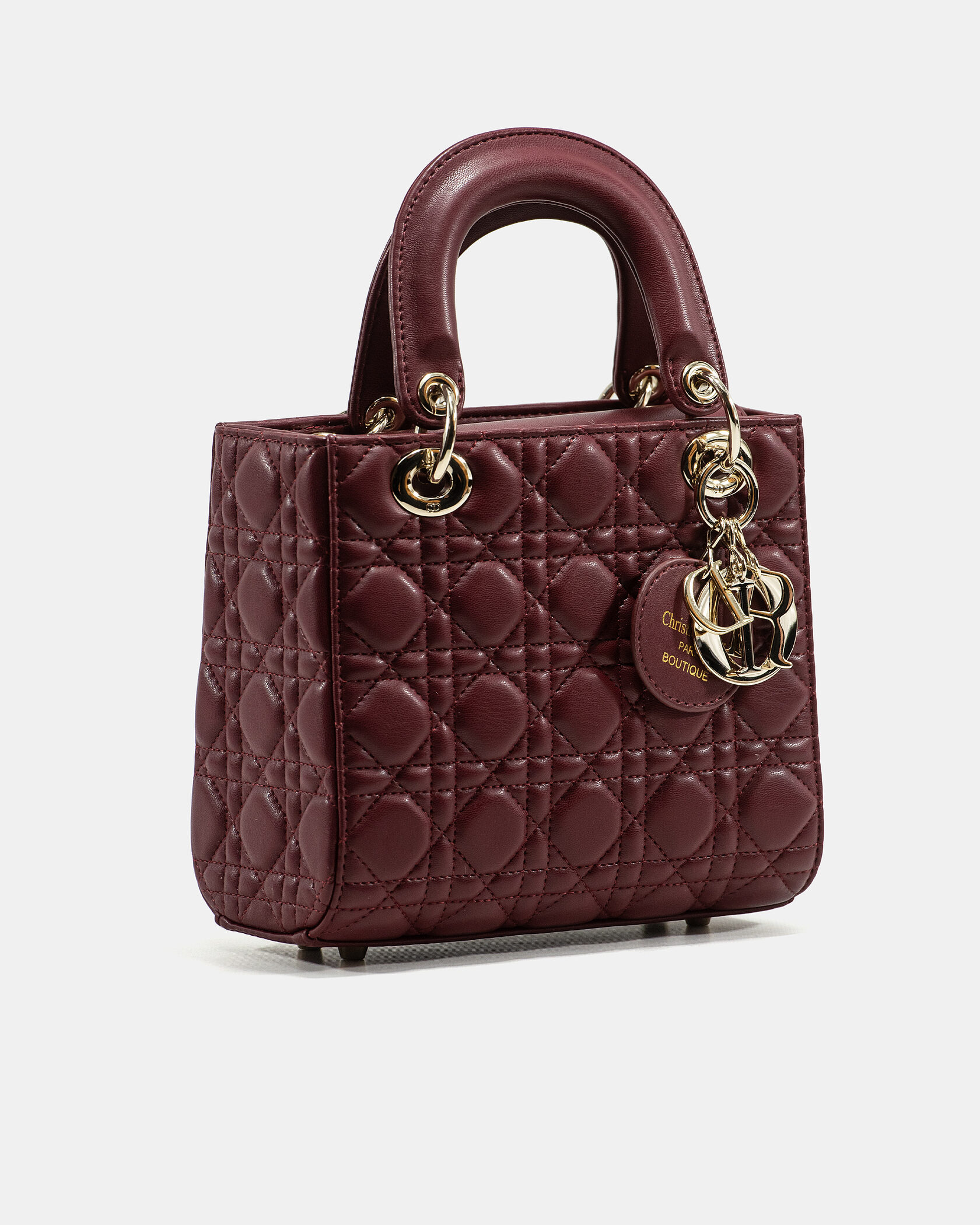 Christian Dior Small Lady Dior My ABCDIOR Bag Burgundy - 5
