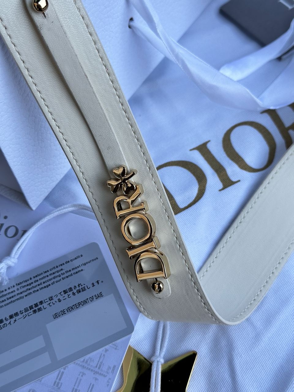 Christian Dior Small Lady Dior My ABCDIOR Bag Cream - 6