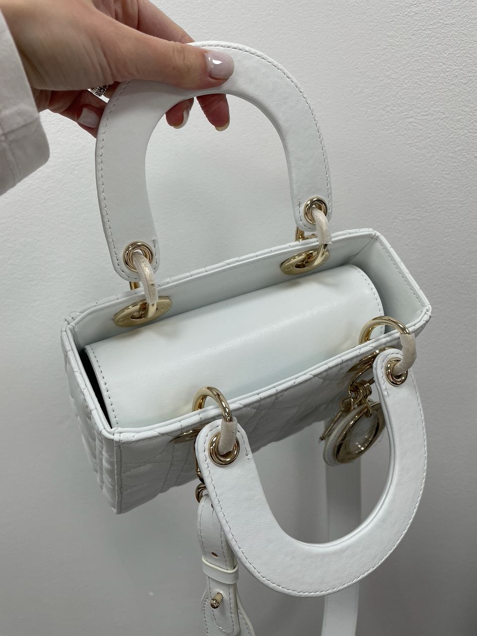 Christian Dior Small Lady Dior My ABCDIOR Bag White - 12