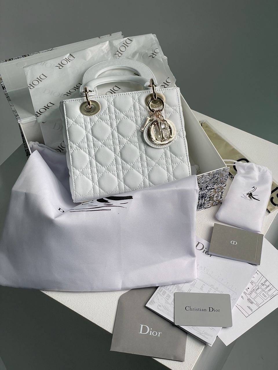 Christian Dior Small Lady Dior My ABCDIOR Bag White - 2