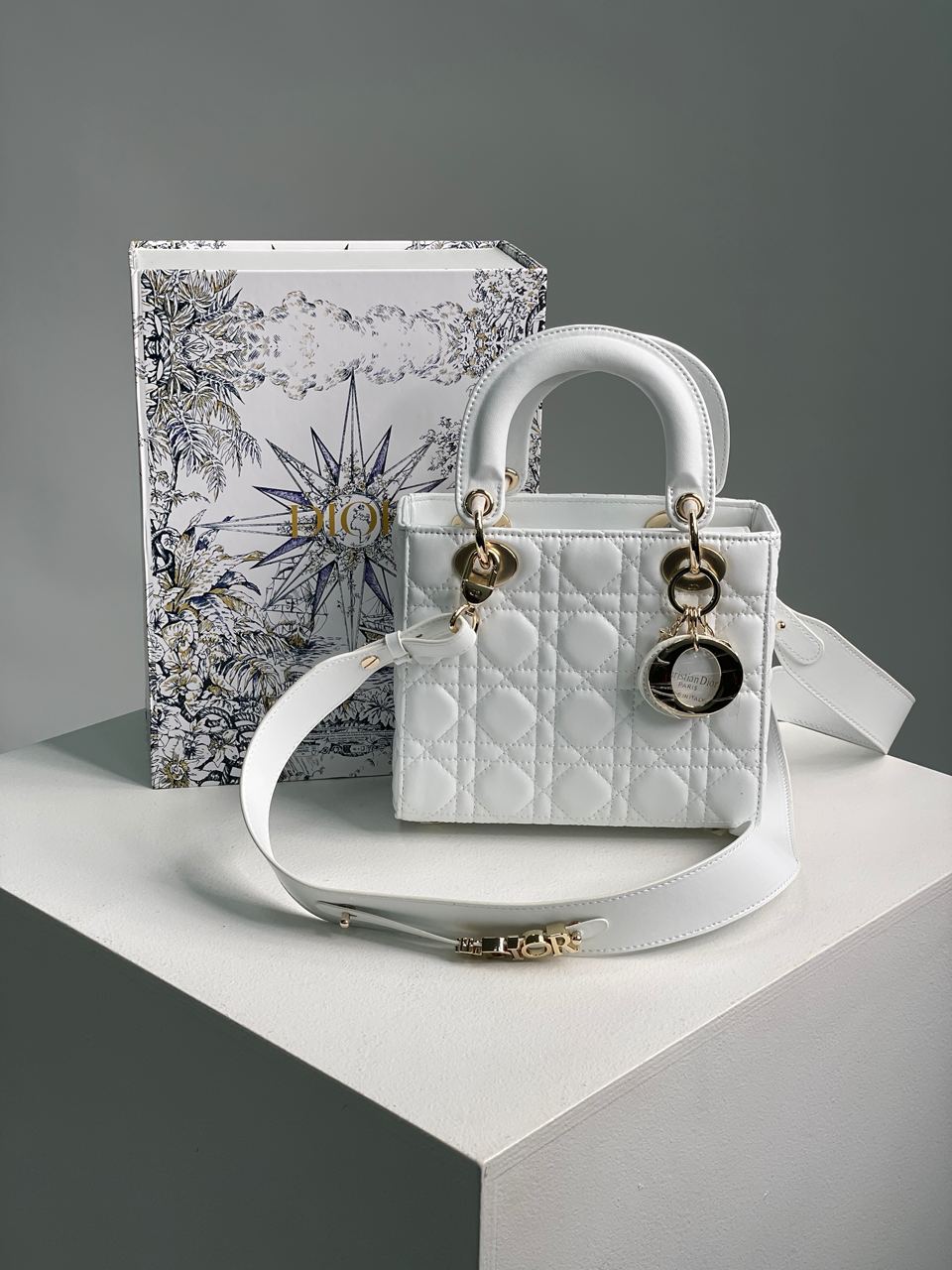 Christian Dior Small Lady Dior My ABCDIOR Bag White - 3
