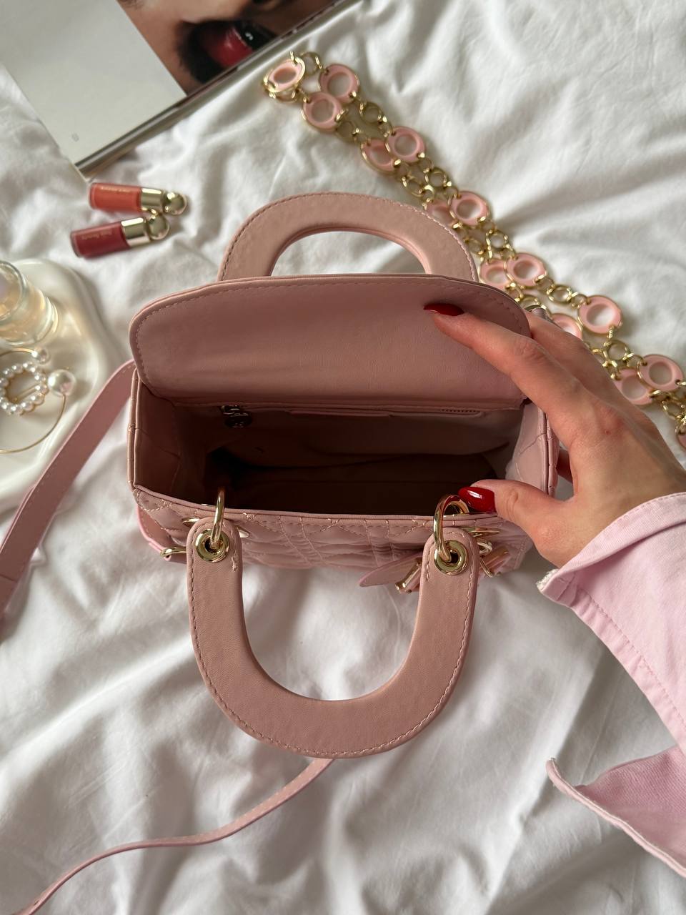 Christian Dior Small Lady Dior Pink - 18