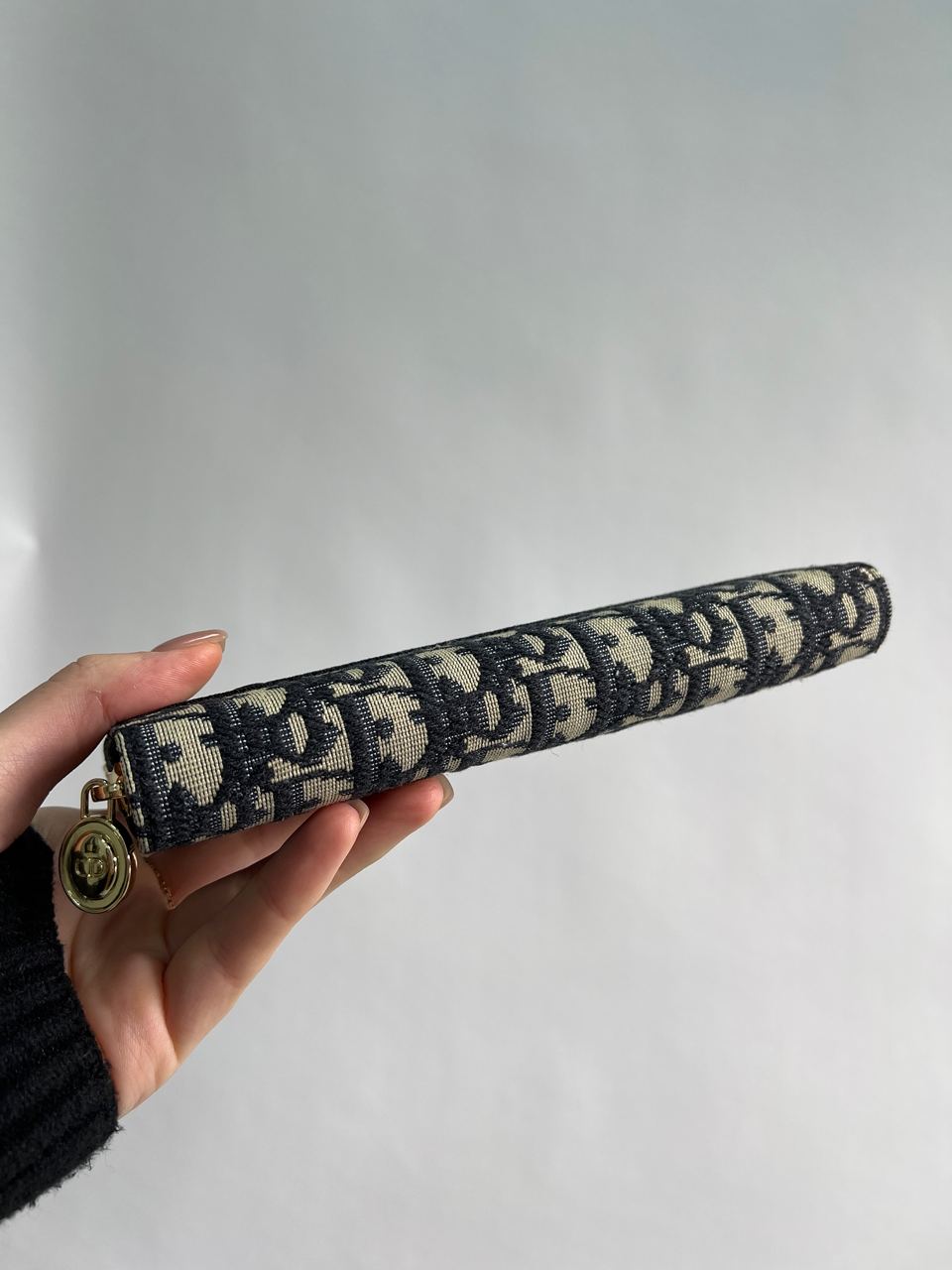 Christian Dior Wallet Blue Oblique Jacquard Blue - 12