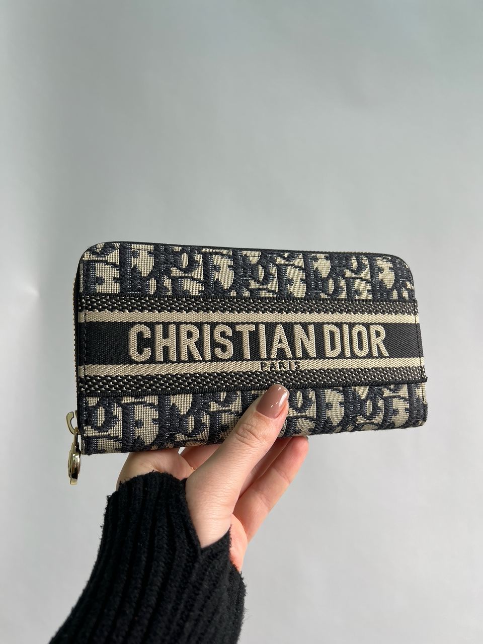 Christian Dior Wallet Blue Oblique Jacquard Blue - 7