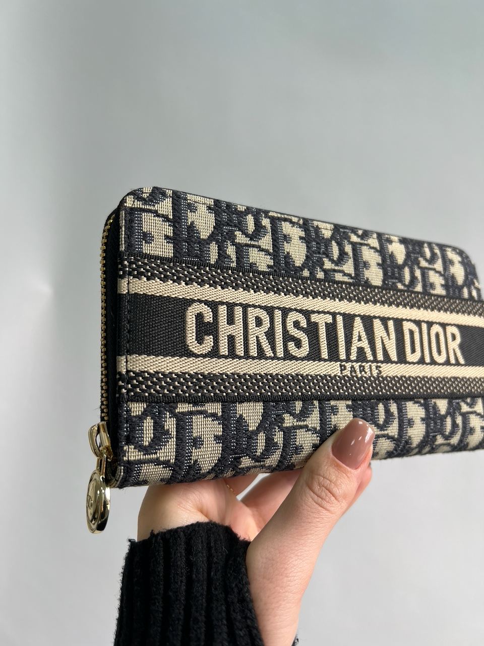Christian Dior Wallet Blue Oblique Jacquard Blue - 8