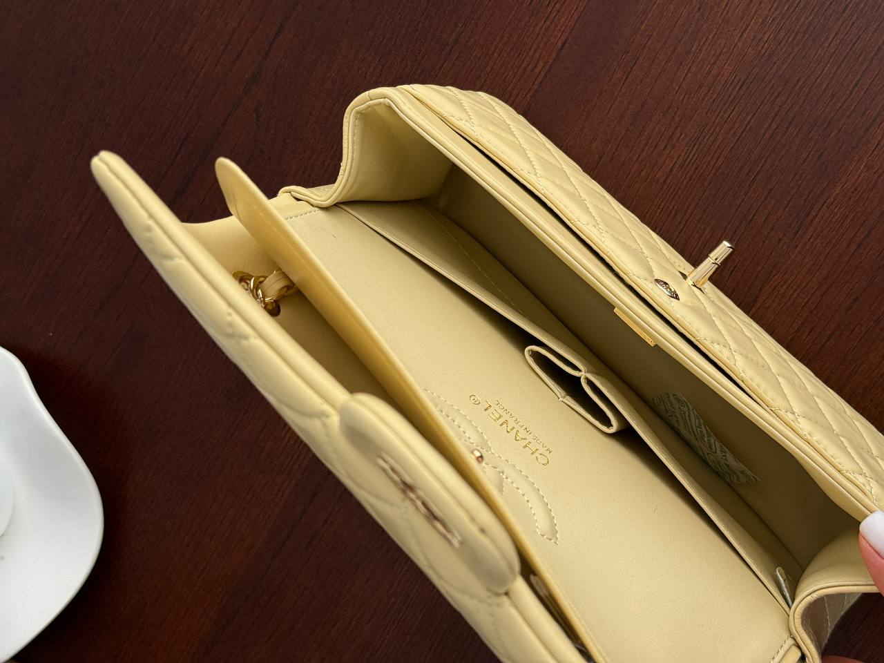 Classic Medium Double Flap Bag Yellow - 10