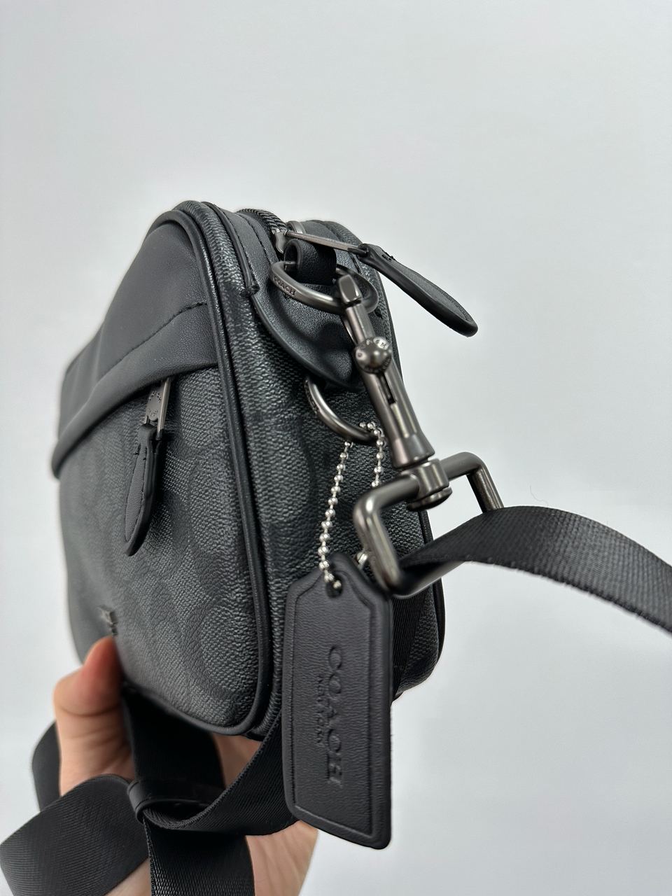 Coach Academy Crossbody Signature Canvas Blue - 12