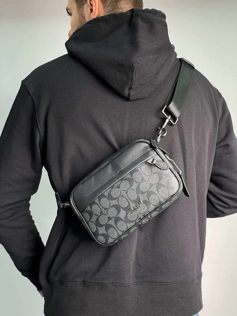 Coach Academy Crossbody Signature Canvas Blue - 6