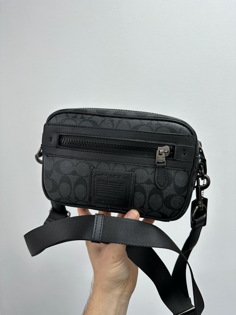 Coach Academy Crossbody Signature Canvas Blue - 4