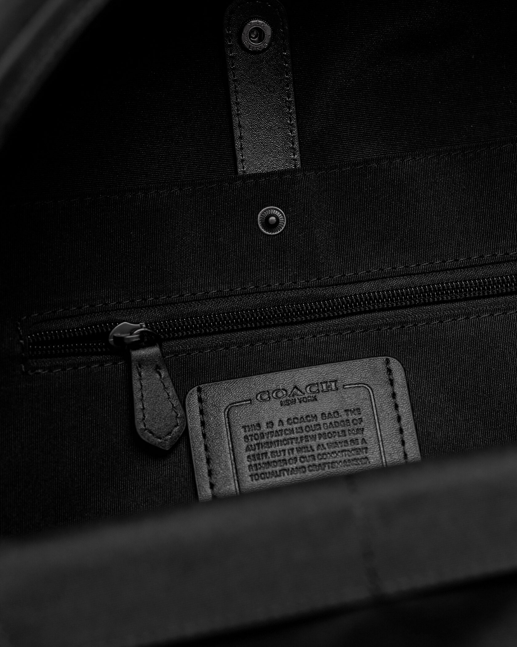 Coach Backpack Black Smooth Skin - 5