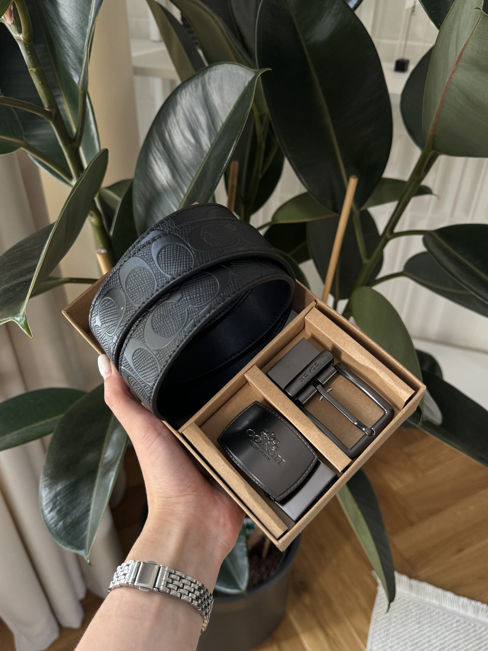 Coach Belt Kit Black Leather/Black Fittings - 11