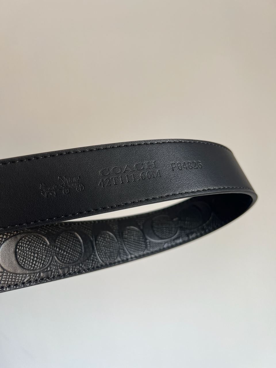 Coach Belt Kit Black Leather/Black Fittings - 15