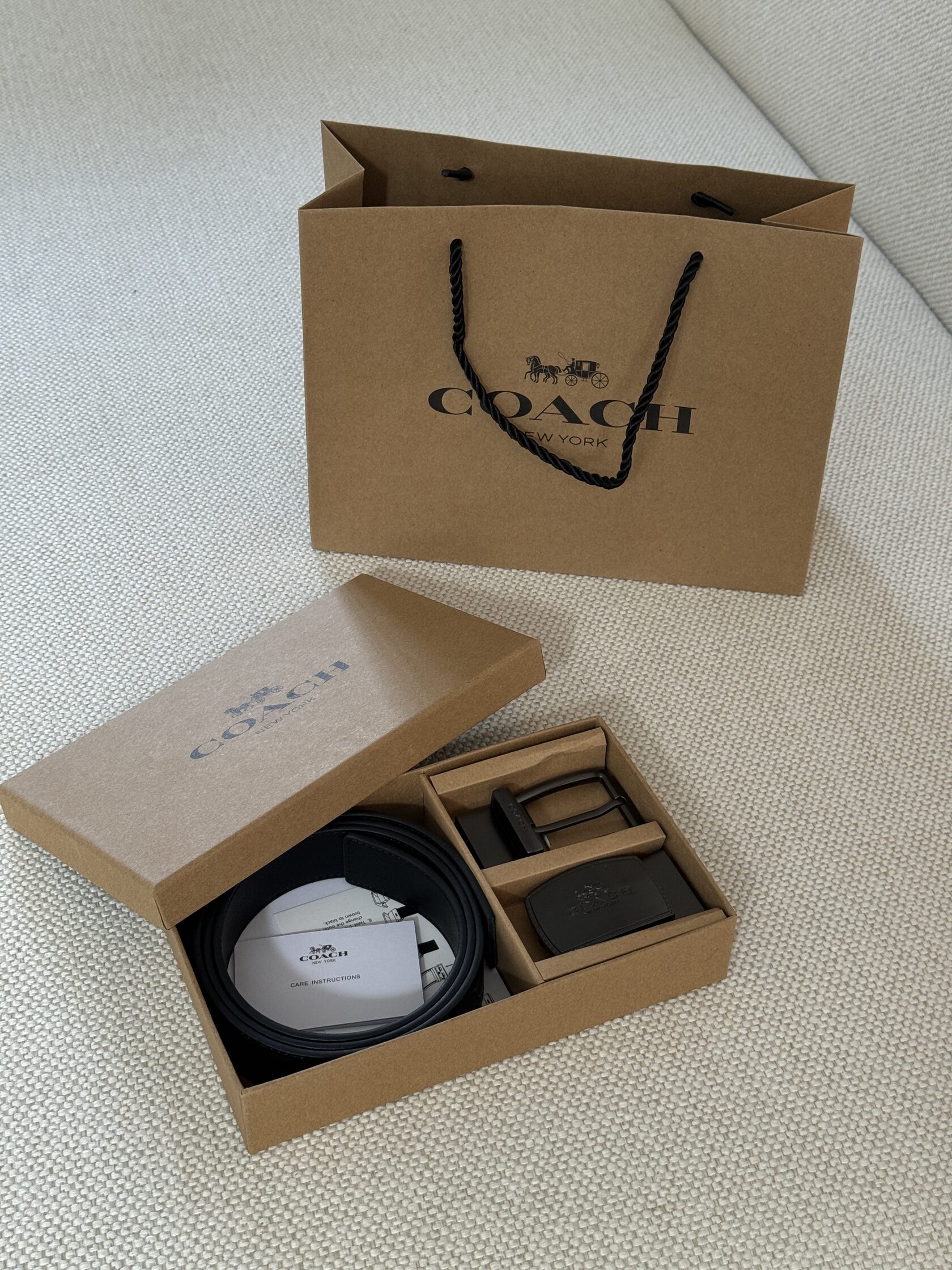 Coach Belt Kit Black Leather/Black Fittings - 5