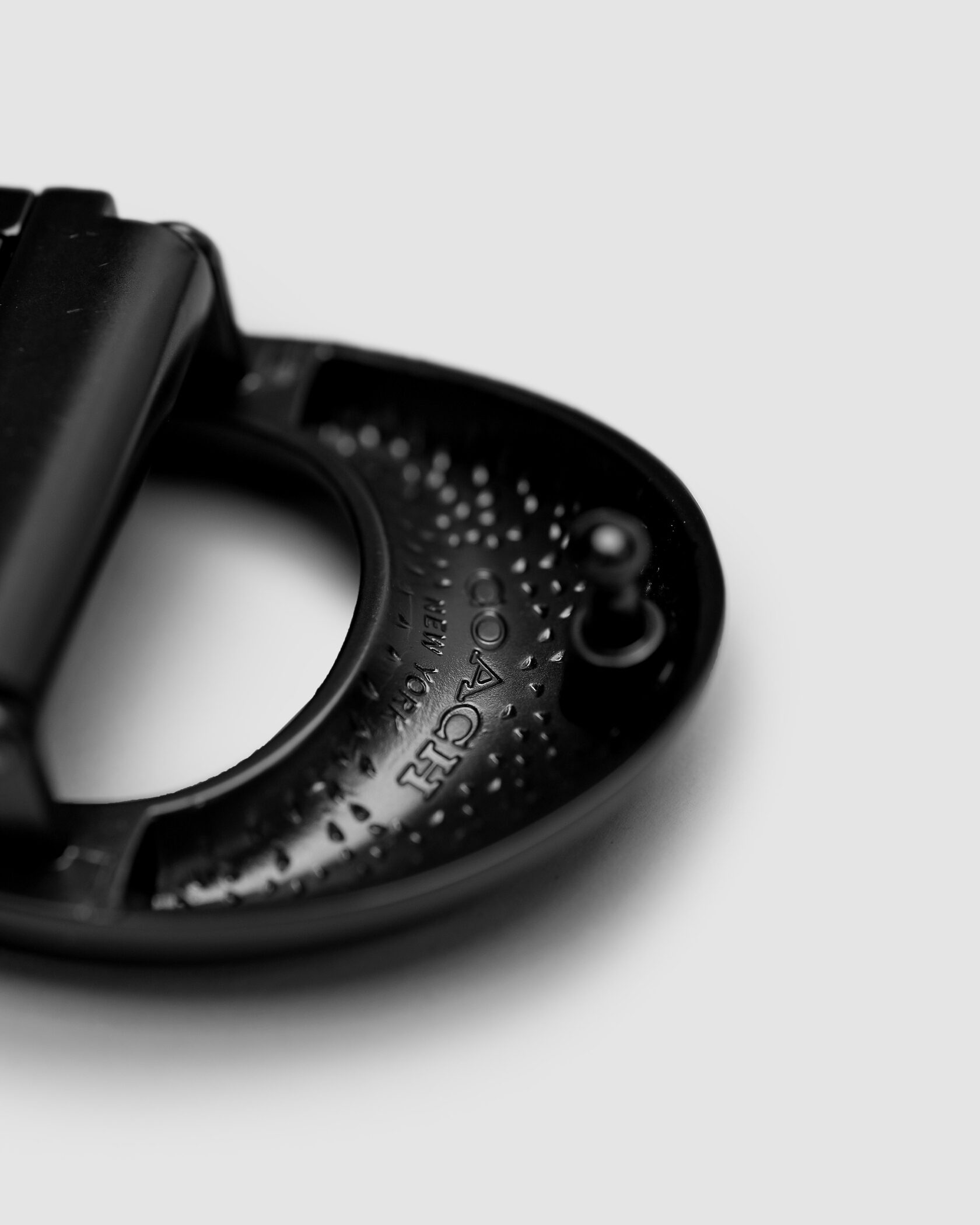 Coach Belt Kit Black Leather/Silver Fittings - 10