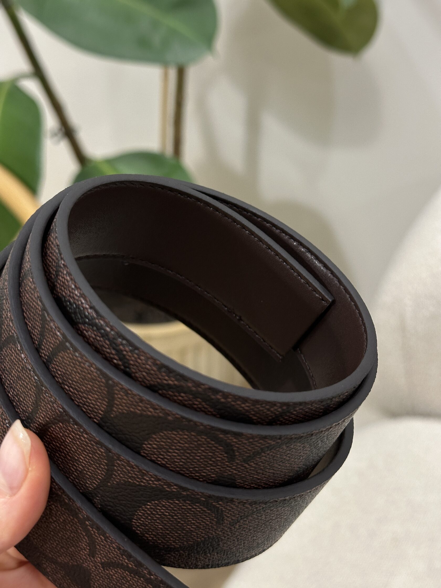 Coach Belt Kit Brown Canvas/Gold Fittings - 10