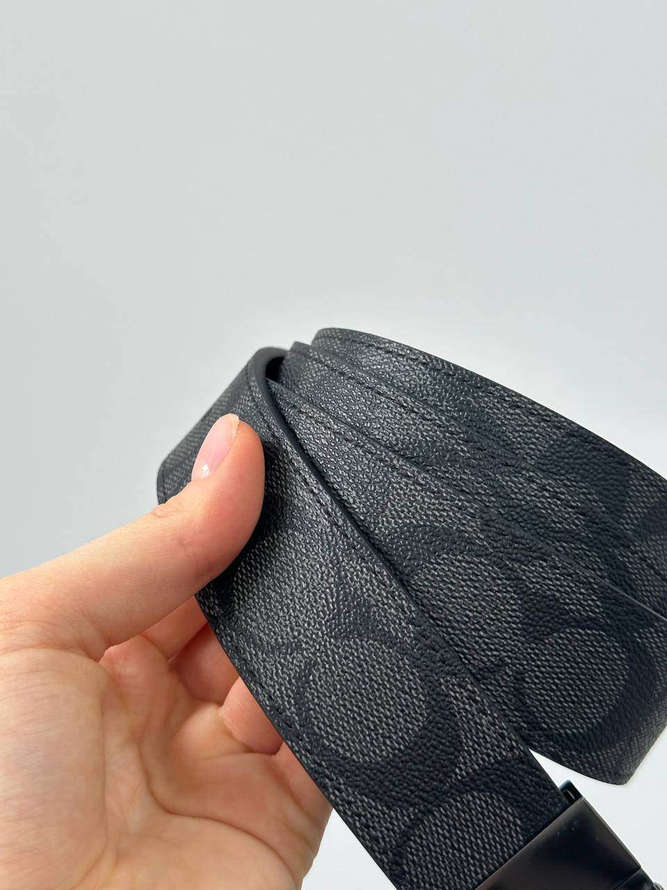 Coach Belt Kit Grey Canvas/Canvas Fittings - 10