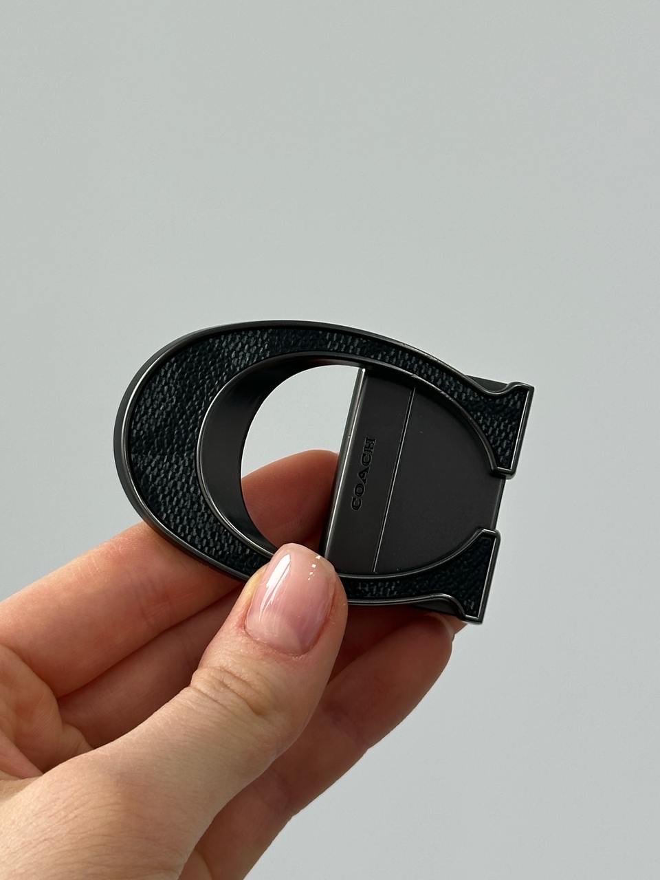 Coach Belt Kit Grey Canvas/Canvas Fittings - 14