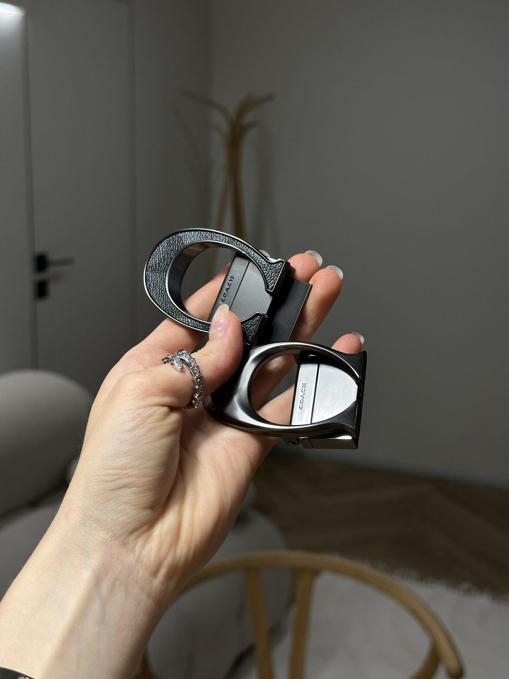 Coach Belt Kit Grey Canvas/Canvas Fittings - 7