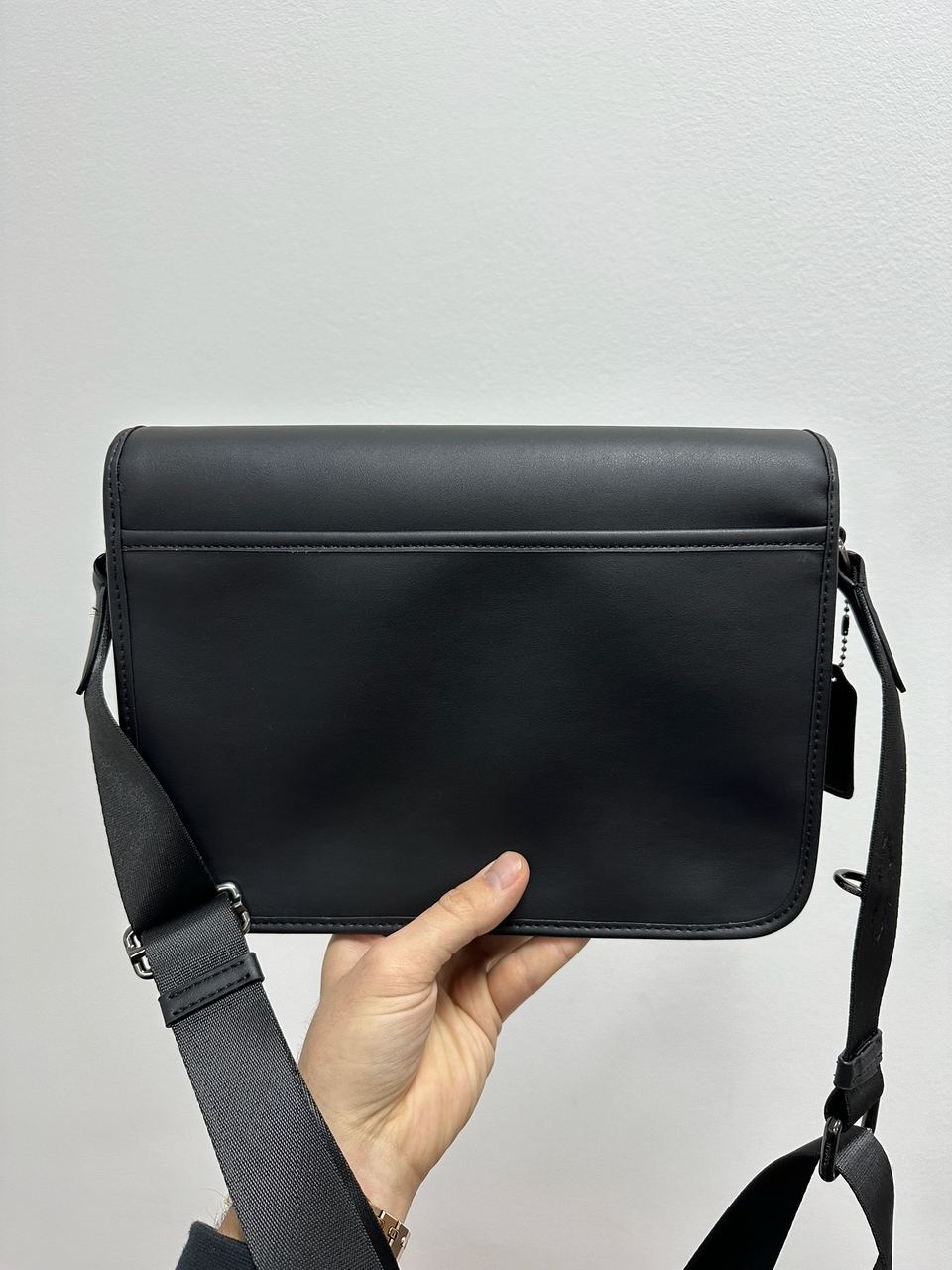 Coach Black League Hybrid Messenger Bag In Smooth Skin - 8