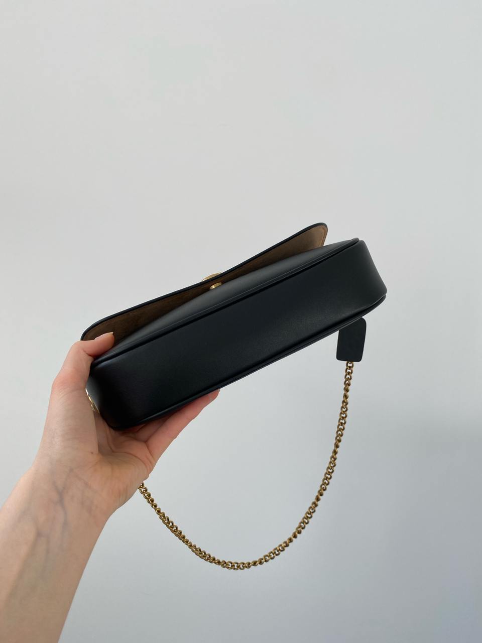 Coach Brook Flap Chain Bag Black\Gold - 10