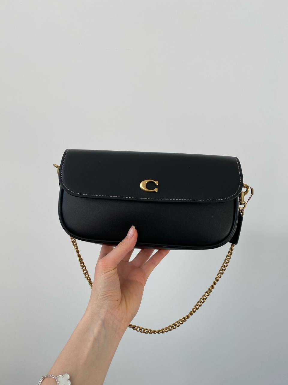 Coach Brook Flap Chain Bag Black\Gold - 4