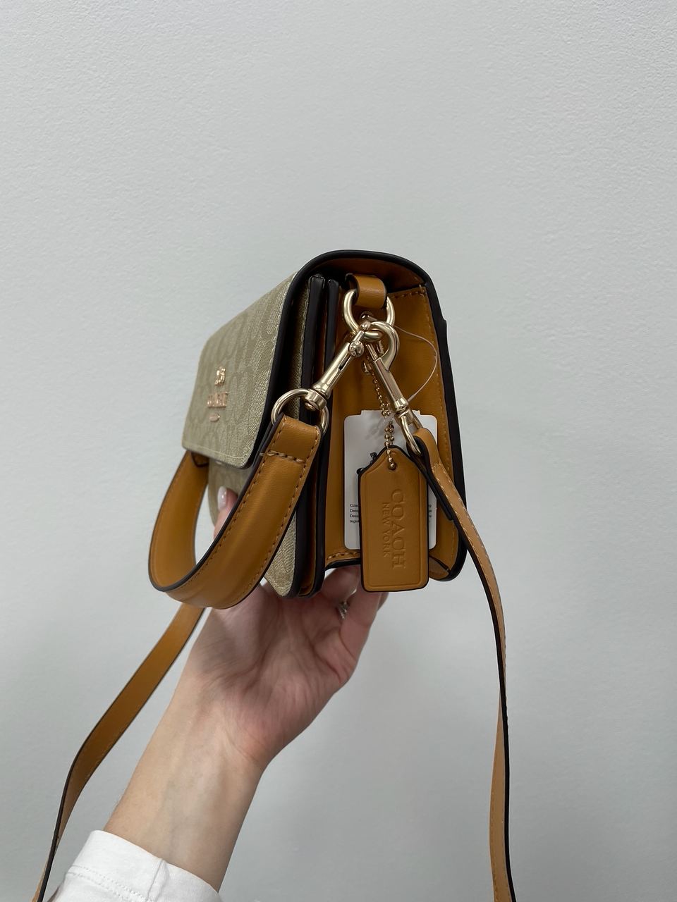 Coach Brynn Flap Crossbody In Signature Canvas Beige - 10