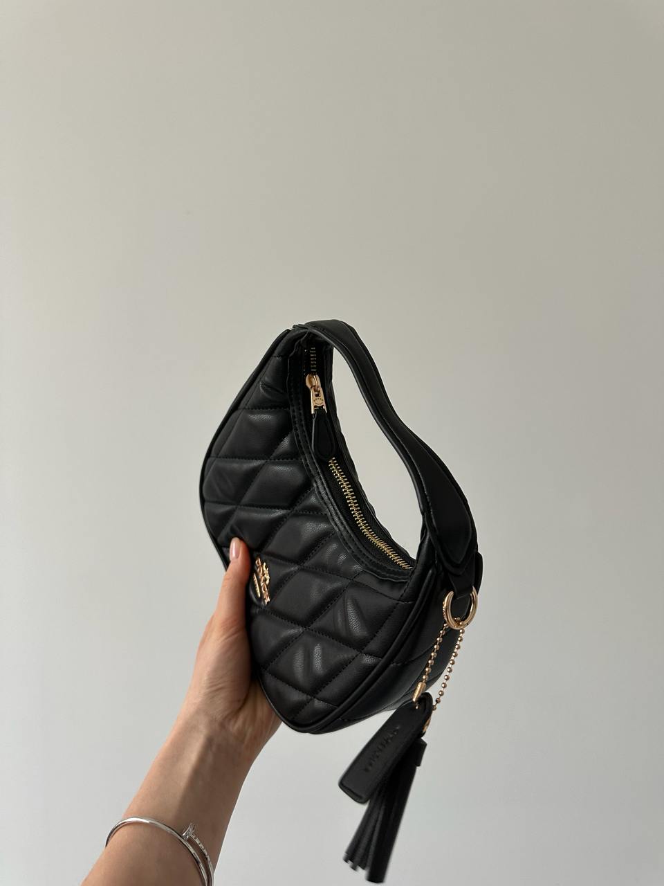 Coach Carmen Mini Crossbody Bag With Quilting Black/Gold - 7